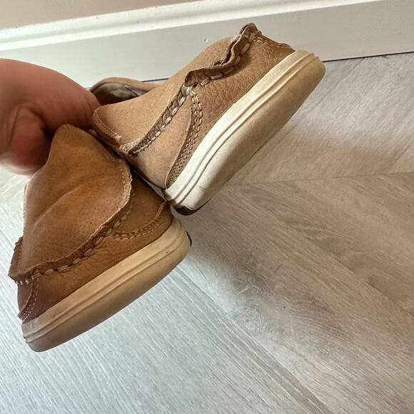 Abeo Lite Caleb Loafers Boat Shoes Men's Size 8.5 Light Brown Tan Leather Suede - Picture 5 of 11